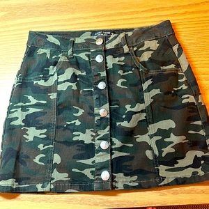 Camo High Rise Skirt